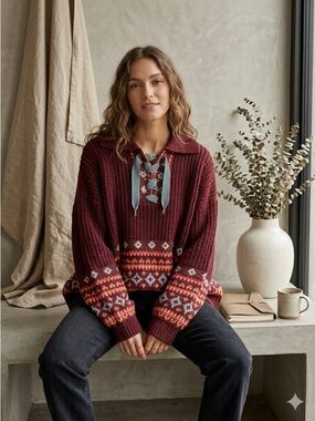 Kimchi Blue Scout Collared Chunky Knit Sweater Small NWT